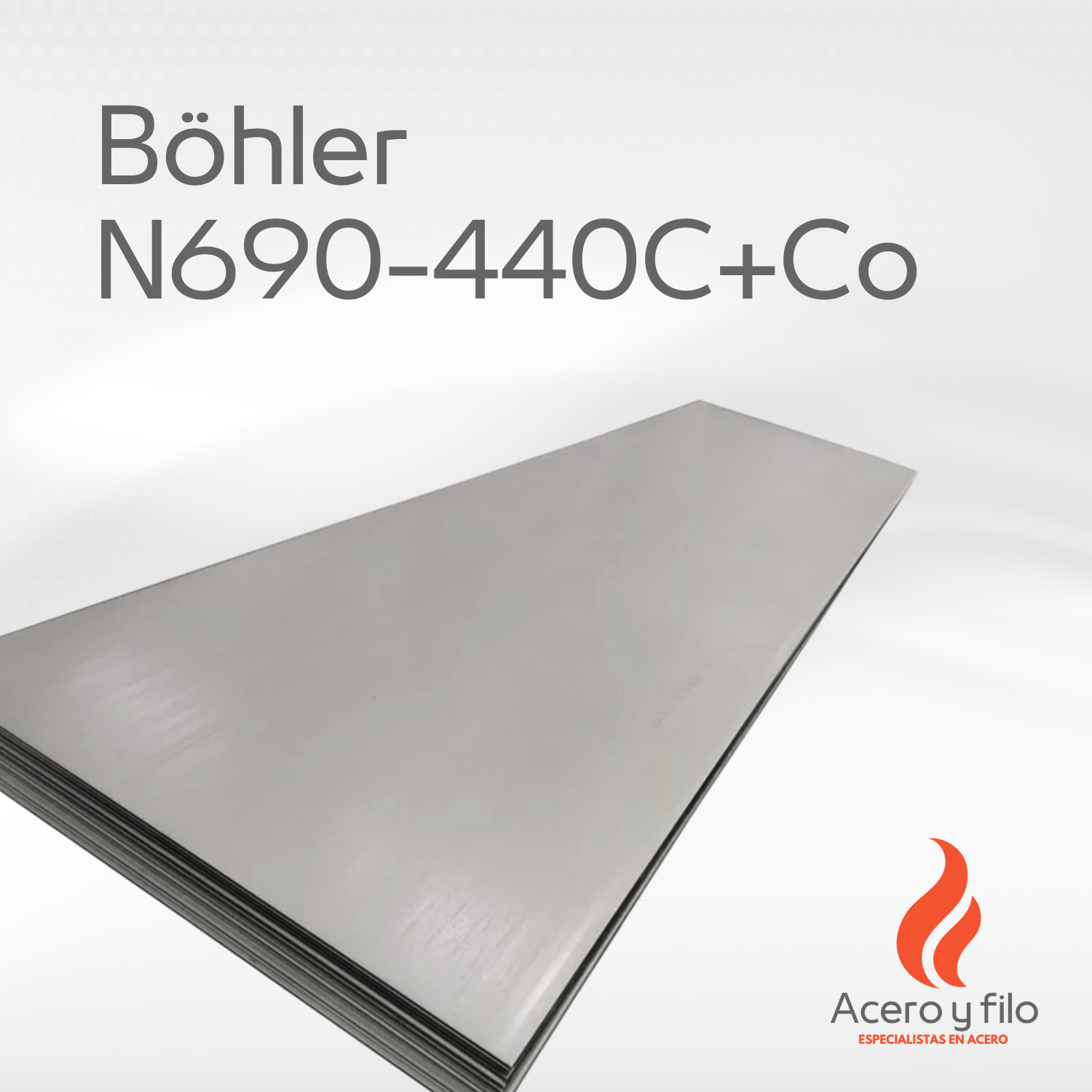 Acero para cuchillos N690-440C + Co de la marca Böhler